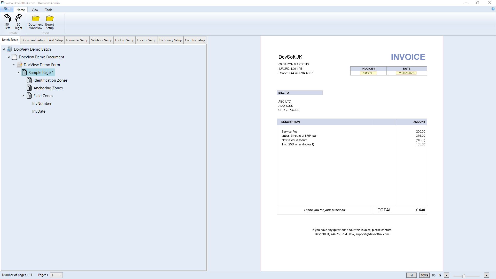 Form Setup