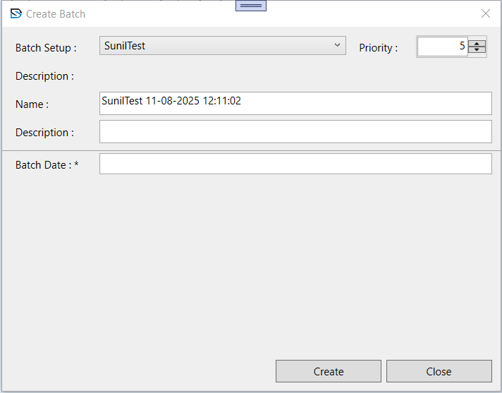 Scan Batch Creation