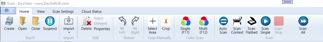Home Tab Controls
